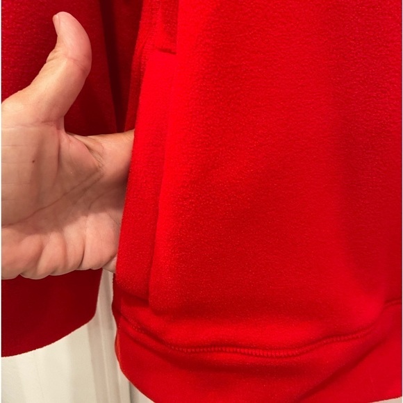 Tommy Hilfiget Red Fleece Zipper Down Jacket.Size L - Picture 9 of 15